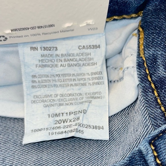 NWT Wrangler ‘Unforgettable Skinny’ High-Rise Jeans, Women’s Size 20W x 28 - Picture 5 of 7